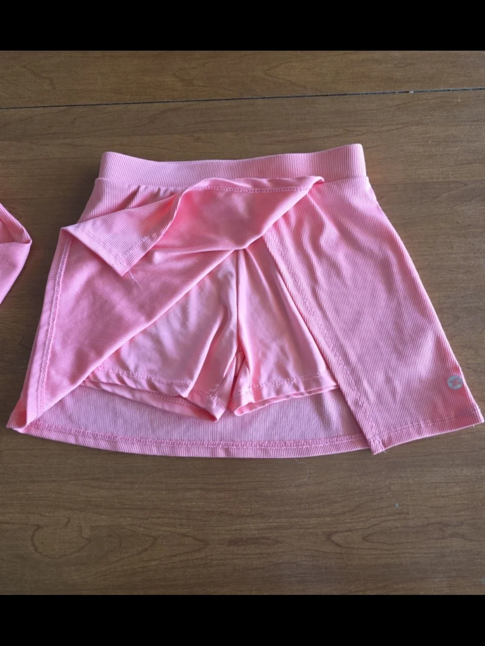 Pink Girls' Athletic Skort & Long Sleeve Top Set